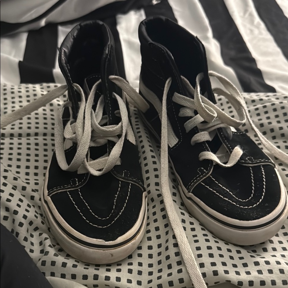Kids Black High-Top Sneakers